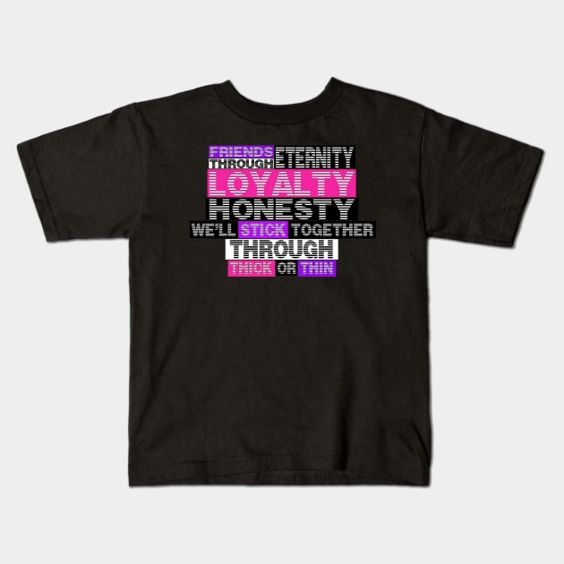 Friends Through Eternity Kids T-Shirt by BestOfBad